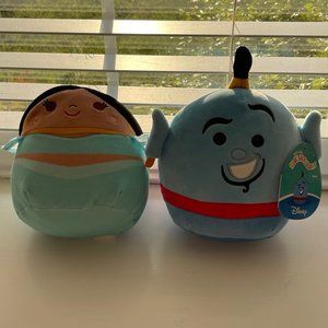 Disney Squishmallows Aladdin Genie and Jasmine Set 6.5 inches New With Tags